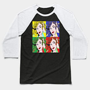 Pop Art four comics Baseball T-Shirt